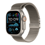 Apple Watch Ultra 2 49mm Natural Titanium Case with Natural Titanium Milanese Loop Medium (MX5R3) 2024