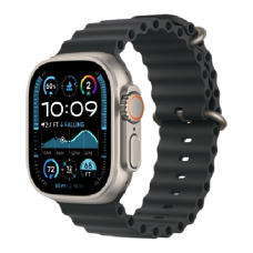 Apple Watch Ultra 2 49mm Natural Titanium Case with Black Ocean Band (MYT03/ MXTL3) 2024