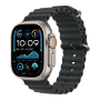 Apple Watch Ultra 2 49mm Natural Titanium Case with Black Ocean Band (MYT03/ MXTL3) 2024