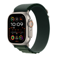 Apple Watch Ultra 2 49mm Natural Titanium Case with Dark Green Alpine Loop Small (MYD03) 2024