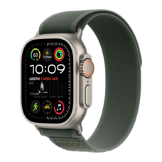 Apple Watch Ultra 2 49mm Natural Titanium Case with Green Trail Loop S/M (MXTN3) 2024