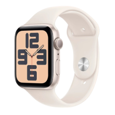 Apple Watch SE 2024 40mm Starlight Aluminium Case with Starlight Sport Band S/M (MXEF3)