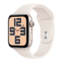 Apple Watch SE 2024 40mm Starlight Aluminium Case with Starlight Sport Band S/M (MXEF3)