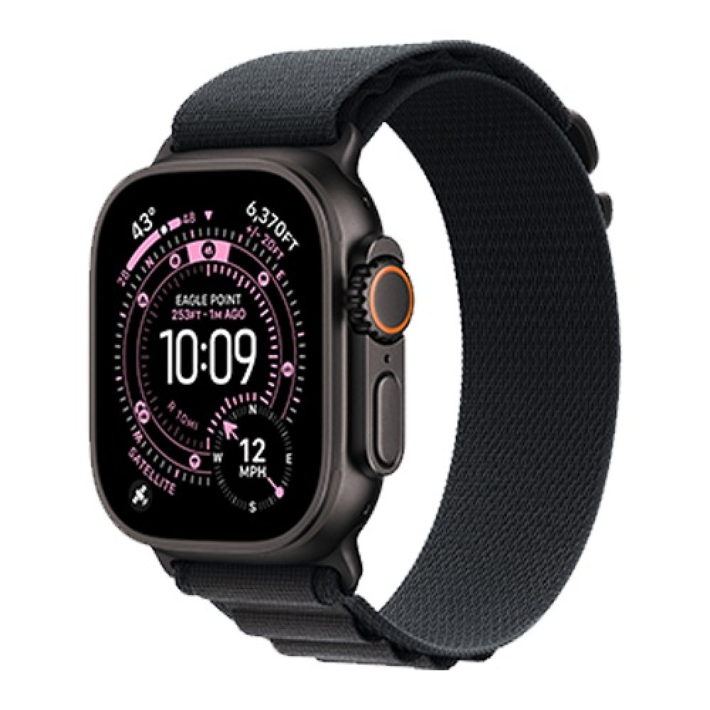 Apple Watch Ultra 3 49mm Black Titanium Case with Black Alpine Loop Large (MF0X4) 2025