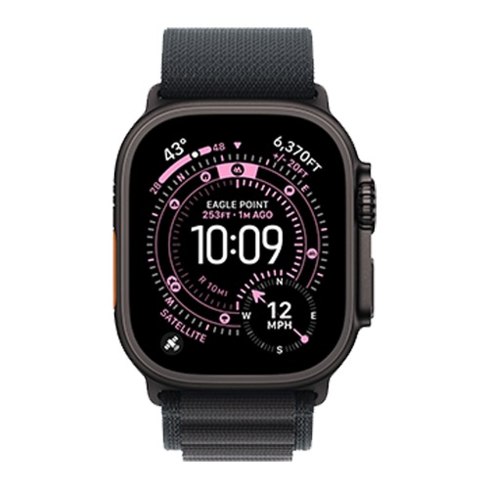 Apple Watch Ultra 3 49mm Black Titanium Case with Black Alpine Loop Large (MF0X4) 2025