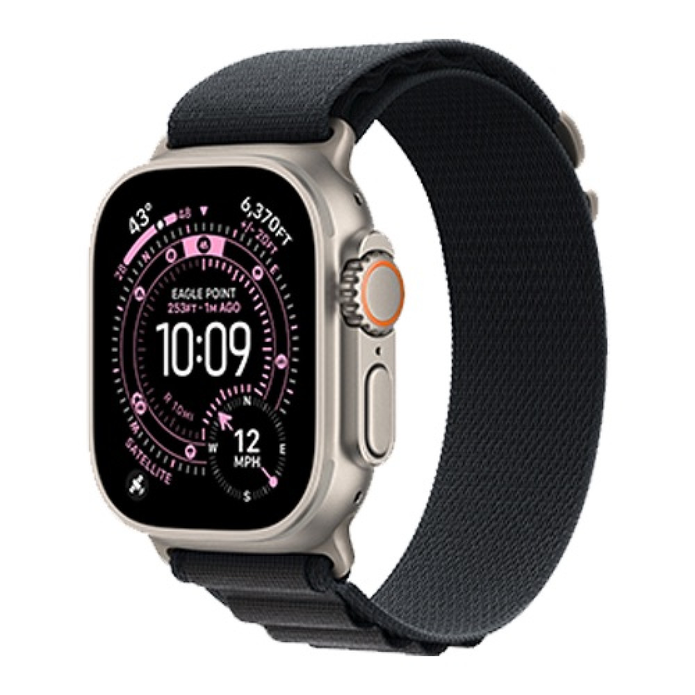 Apple Watch Ultra 3 49mm Natural Titanium Case with Black Alpine Loop Medium () 2025