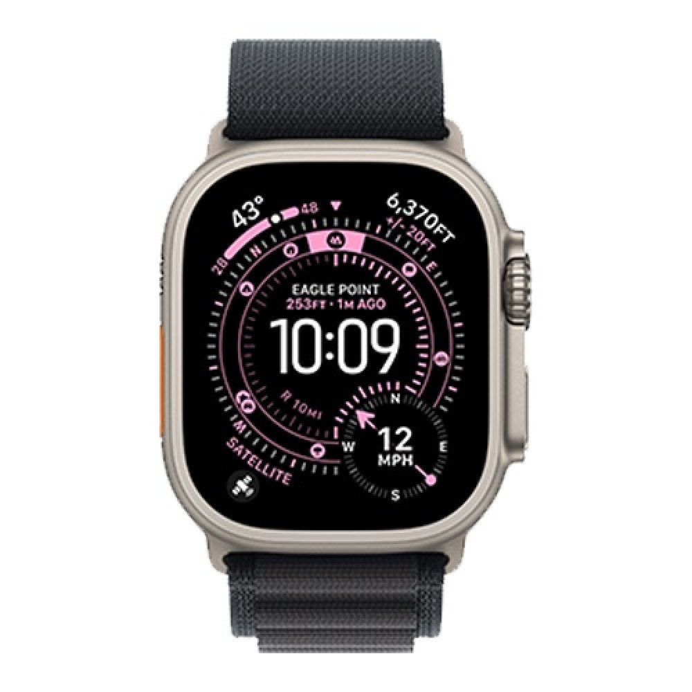 Apple Watch Ultra 3 49mm Natural Titanium Case with Black Alpine Loop Medium () 2025