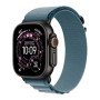 Apple Watch Ultra 3 49mm Black Titanium Case with Light Blue Alpine Loop Large () 2025