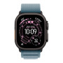 Apple Watch Ultra 3 49mm Black Titanium Case with Light Blue Alpine Loop Large () 2025