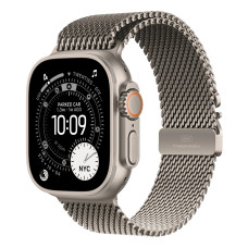 Apple Watch Ultra 3 49mm Natural Titanium Case with Natural Titanium Milanese Loop Small (MEWW4) 2025