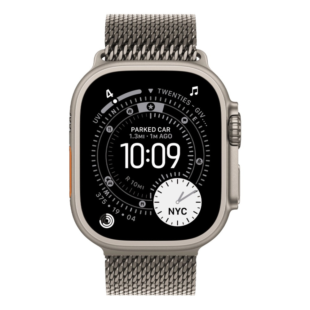 Apple Watch Ultra 3 49mm Natural Titanium Case with Natural Titanium Milanese Loop Large (MF0E4) 2025