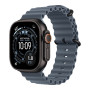 Apple Watch Ultra 3 49mm Black Titanium Case with Anchor Blue Ocean Band () 2025