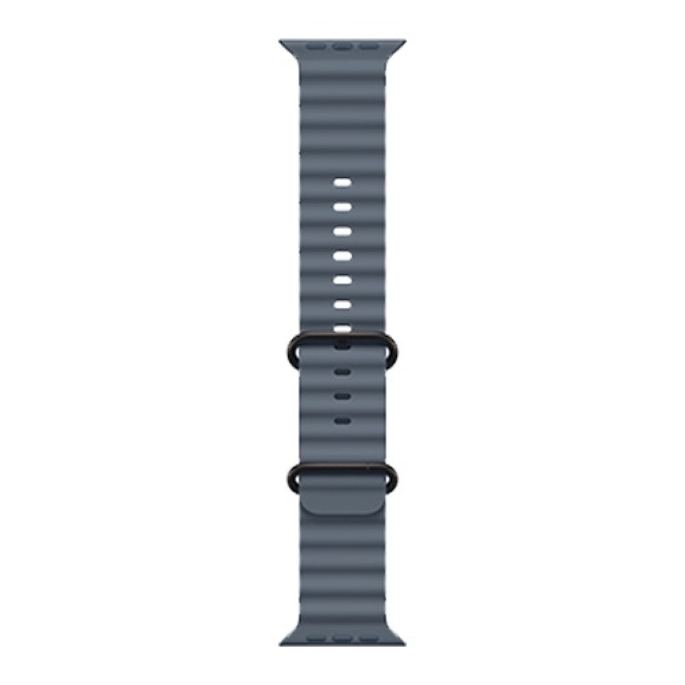 Apple Watch Ultra 3 49mm Black Titanium Case with Anchor Blue Ocean Band () 2025