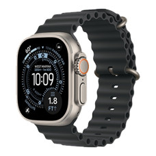 Apple Watch Ultra 3 49mm Natural Titanium Case with Black Ocean Band () 2025