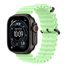 Apple Watch Ultra 3 49mm Black Titanium Case with Neon Green Ocean Band () 2025