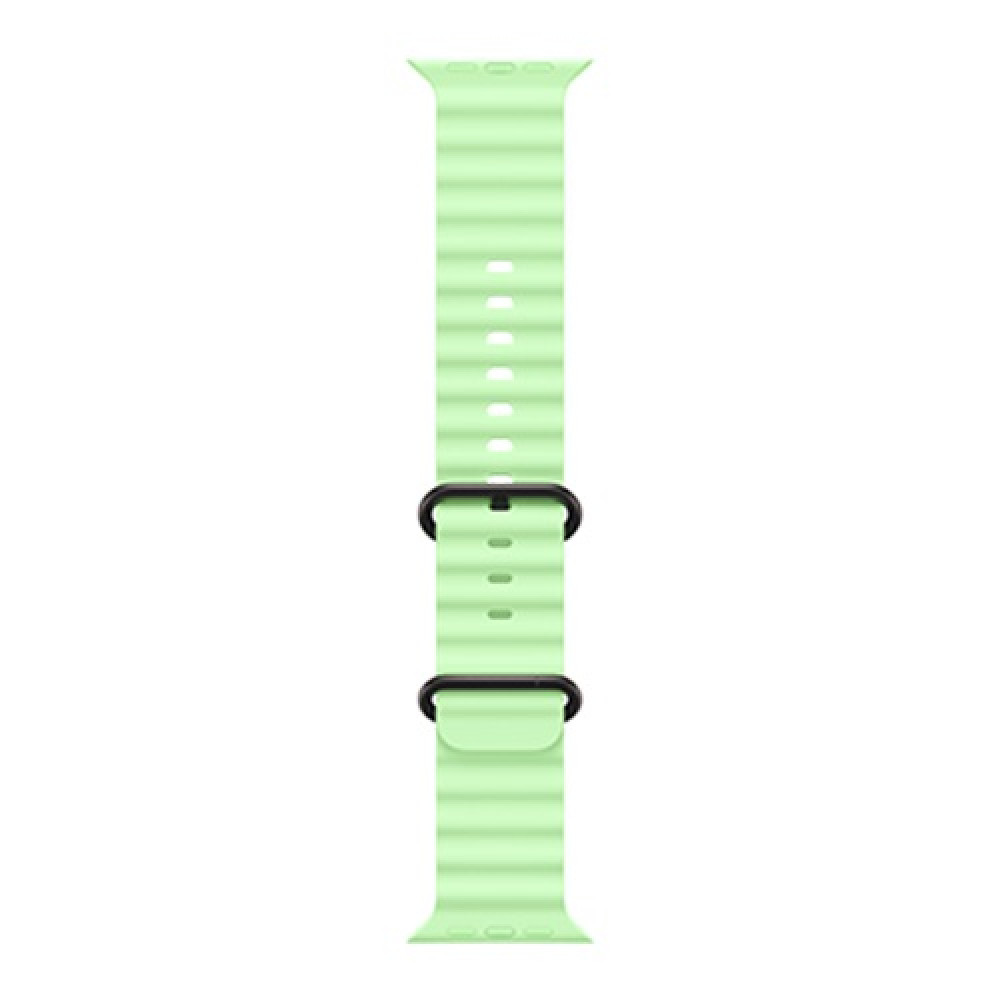 Apple Watch Ultra 3 49mm Black Titanium Case with Neon Green Ocean Band () 2025