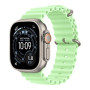 Apple Watch Ultra 3 49mm Natural Titanium Case with Neon Green Ocean Band () 2025