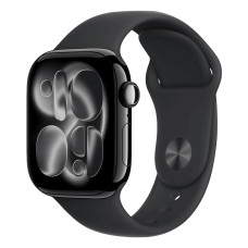 Apple Watch Series 11 42mm Jet Black Aluminum Case with Black Sport Band S/M (MEQT4) 2025