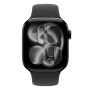 Apple Watch Series 11 42mm Jet Black Aluminum Case with Black Sport Band M/L (MEQU4) 2025