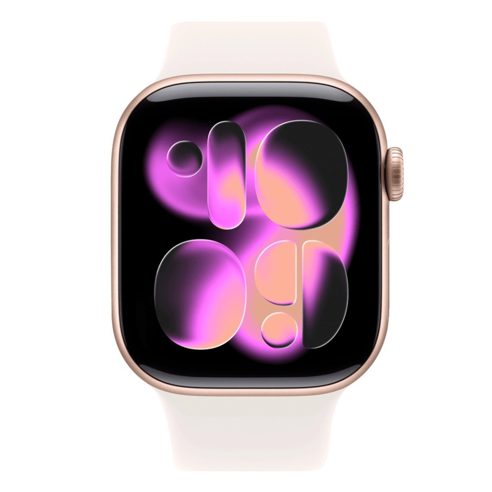 Apple Watch Series 11 42mm Rose Gold Aluminum Case with Light Blush Sport Band M/L (MEU44) 2025