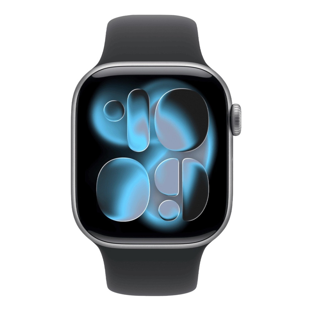 Apple Watch Series 11 46mm Space Gray Aluminum Case with Black Sport Band M/L (MEV44) 2025