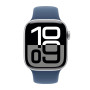 Apple Watch Series 11 42mm Silver Aluminum Case with Anchor Blue Sport Band M/L () 2025