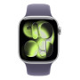Apple Watch Series 11 46mm Silver Aluminum Case with Purple Fog Sport Band M/L (MEVA4) 2025