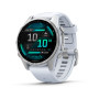 Garmin Fenix 8 43mm AMOLED Silver з Whitestone білим силіконовим ремінцем