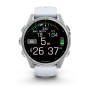 Garmin Fenix 8 43mm AMOLED Silver з Whitestone білим силіконовим ремінцем