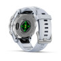 Garmin Fenix 8 43mm AMOLED Silver з Whitestone білим силіконовим ремінцем