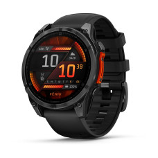 Garmin Fenix 8 47mm AMOLED Slate Gray з Black чорним силіконовим ремінцем