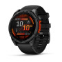 Garmin Fenix 8 47mm AMOLED Slate Gray з Black чорним силіконовим ремінцем