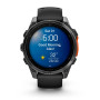 Garmin Fenix 8 47mm AMOLED Slate Gray з Black чорним силіконовим ремінцем