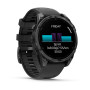 Garmin Fenix 8 47mm AMOLED Slate Gray з Black чорним силіконовим ремінцем