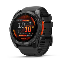 Garmin Fenix 8 51mm AMOLED Slate Gray з Black чорним силіконовим ремінцем