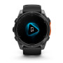 Garmin Fenix 8 51mm AMOLED Slate Gray з Black чорним силіконовим ремінцем