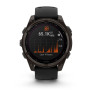 Garmin Fenix 8 51mm SOLAR Sapphire, Carbon Grey DLC Titanium з Black/Pebble Grey чорним силіконовим ремінцем