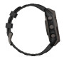 Garmin Fenix 8 51mm SOLAR Sapphire, Carbon Grey DLC Titanium з Black/Pebble Grey чорним силіконовим ремінцем
