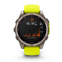 Garmin Fenix 8 47mm SOLAR Sapphire, Titanium з Amp Yellow/Graphite жовтим силіконовим ремінцем