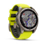 Garmin Fenix 8 47mm SOLAR Sapphire, Titanium з Amp Yellow/Graphite жовтим силіконовим ремінцем