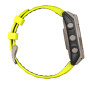 Garmin Fenix 8 47mm SOLAR Sapphire, Titanium з Amp Yellow/Graphite жовтим силіконовим ремінцем
