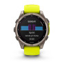 Garmin Fenix 8 47mm SOLAR Sapphire, Titanium з Amp Yellow/Graphite жовтим силіконовим ремінцем