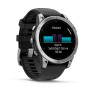 Garmin Fenix E 47mm AMOLED Stainless Steel з чорним силіконовим ремінцем