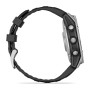 Garmin Fenix E 47mm AMOLED Stainless Steel з чорним силіконовим ремінцем