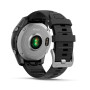 Garmin Fenix E 47mm AMOLED Stainless Steel з чорним силіконовим ремінцем