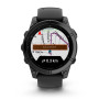Garmin Fenix E 47mm AMOLED Slate Gray Steel з чорним силіконовим ремінцем