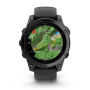 Garmin Fenix E 47mm AMOLED Slate Gray Steel з чорним силіконовим ремінцем