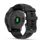 Garmin Fenix E 47mm AMOLED Slate Gray Steel з чорним силіконовим ремінцем